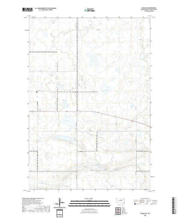 USGS Topographic Map – Onaka SW