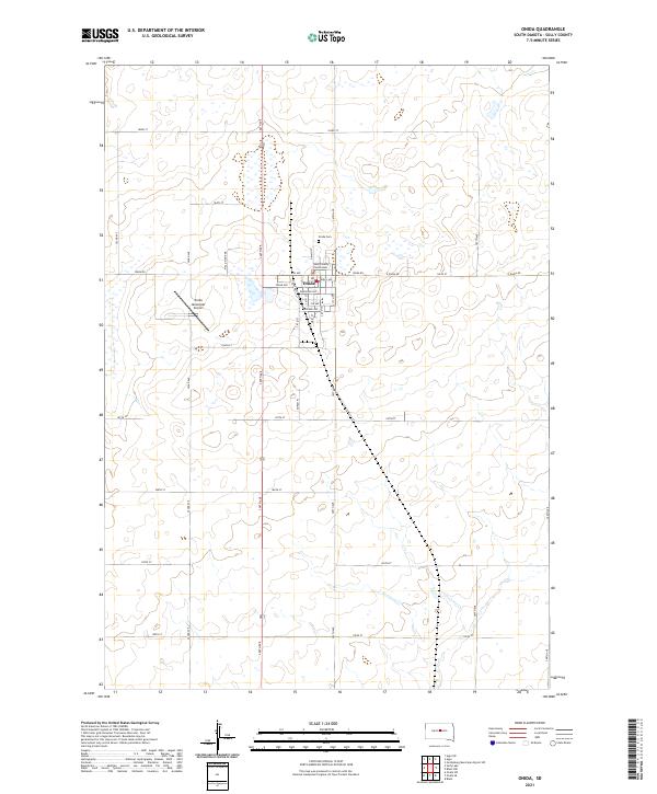 USGS Topographic Map – Onida