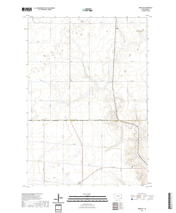 USGS Topographic Map – Onida SE