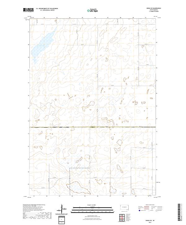 USGS Topographic Map – Onida SW