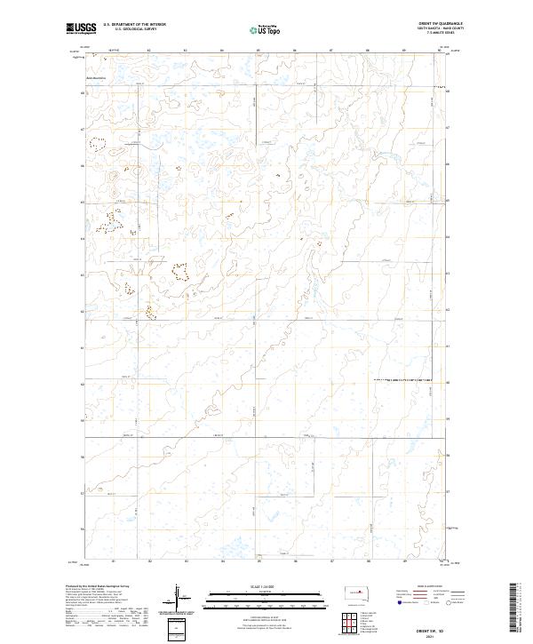 USGS Topographic Map – Orient SW