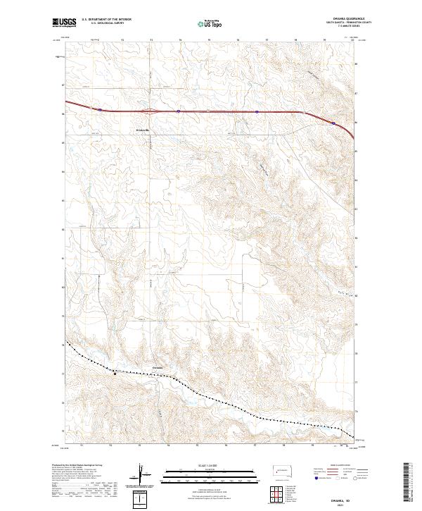 USGS Topographic Map – Owanka