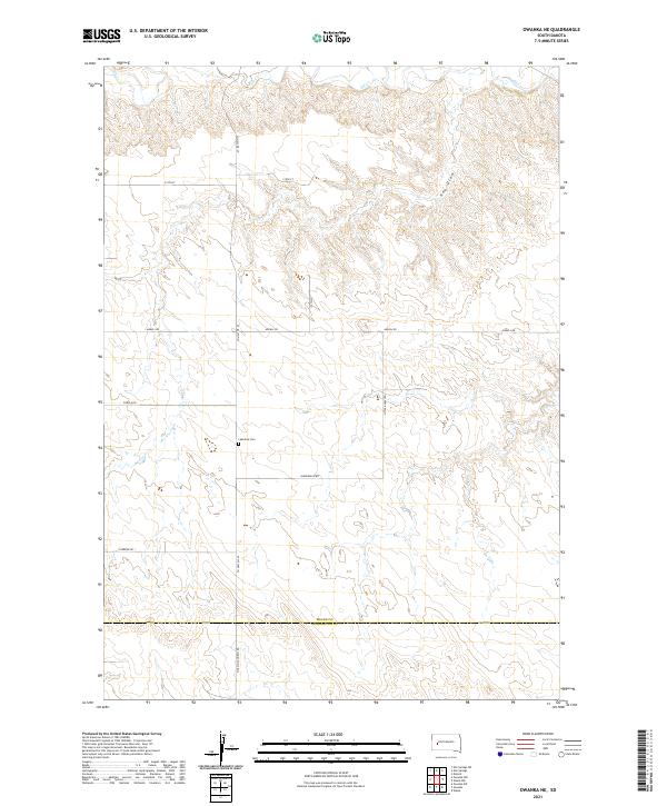 USGS Topographic Map – Owanka NE