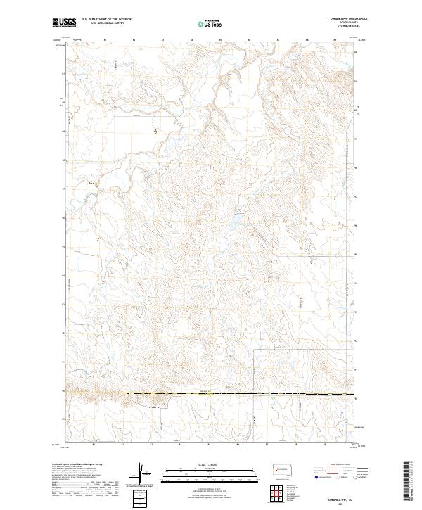 USGS Topographic Map – Owanka NW