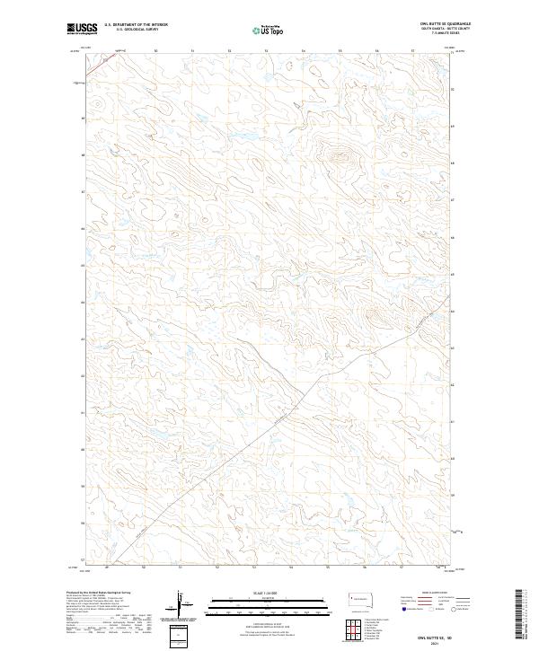2021 Map of Owl Butte SE, 2021 Print