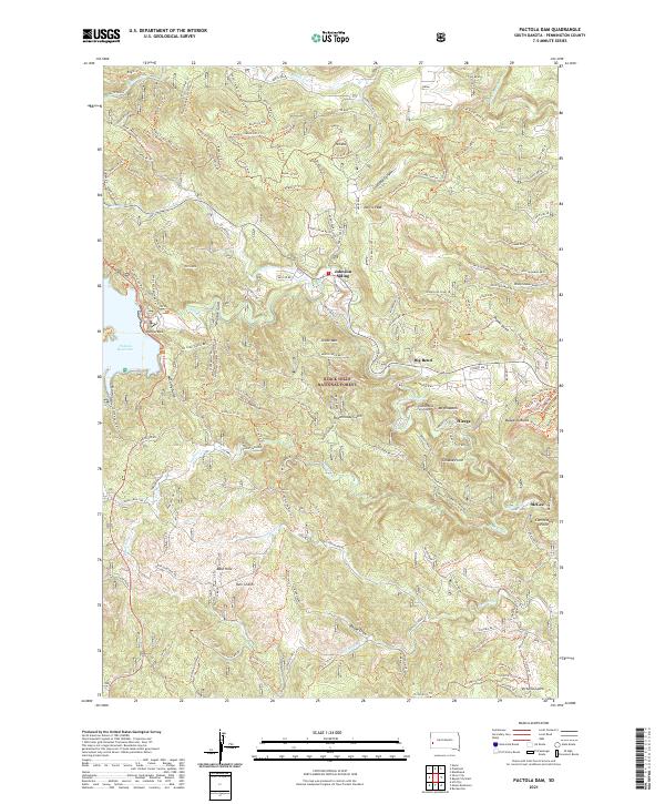 USGS Topographic Map – Pactola Dam
