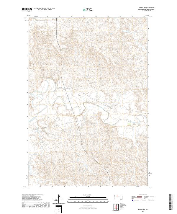 USGS Topographic Map – Parade NW