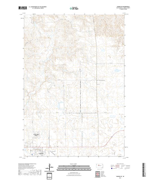 USGS Topographic Map – Parade SW