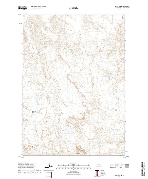 USGS Topographic Map – Pass Creek NE