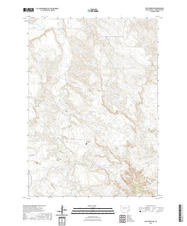 USGS Topographic Map – Pass Creek NW