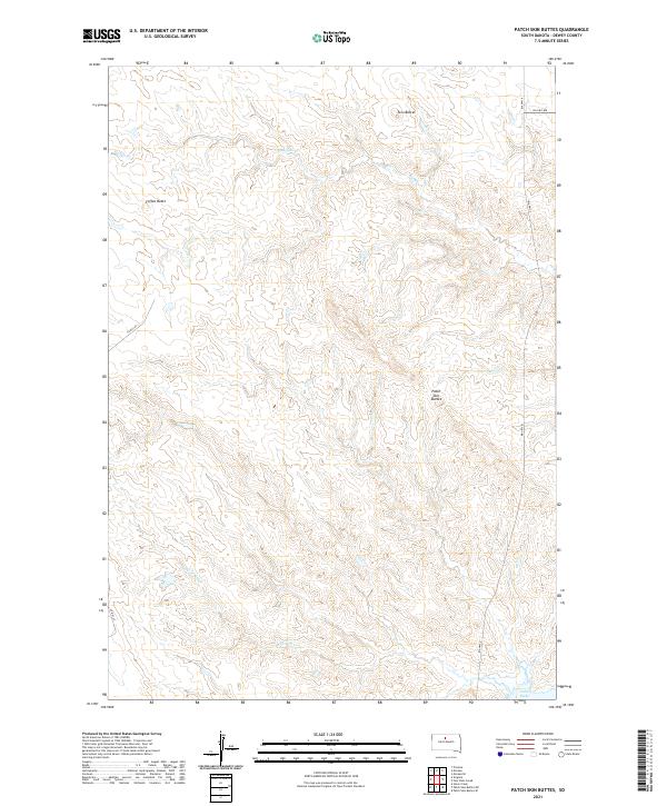 USGS Topographic Map – Patch Skin Buttes
