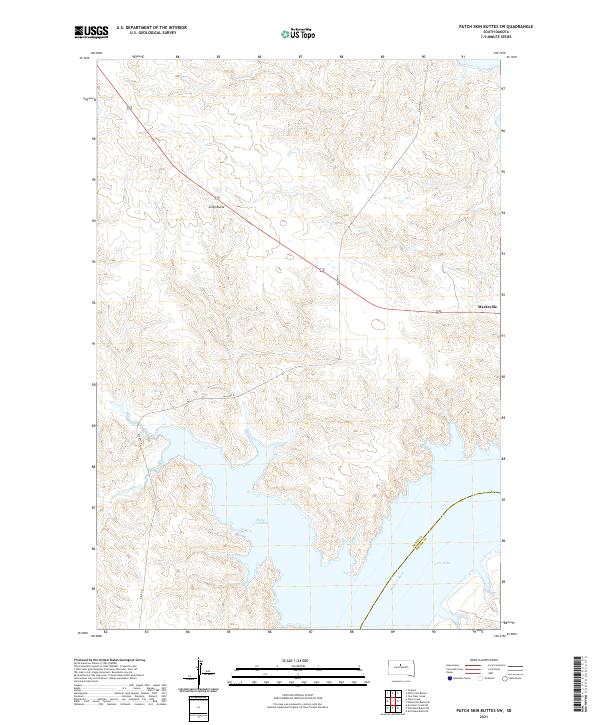 USGS Topographic Map – Patch Skin Buttes SW