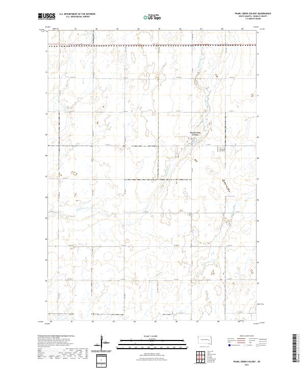 USGS Topographic Map – Pearl Creek Colony