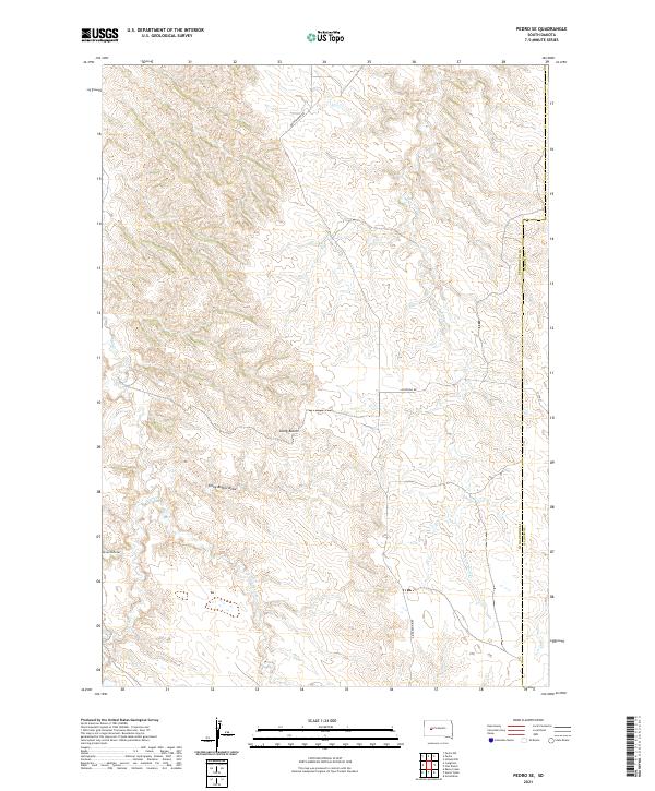 USGS Topographic Map – Pedro SE
