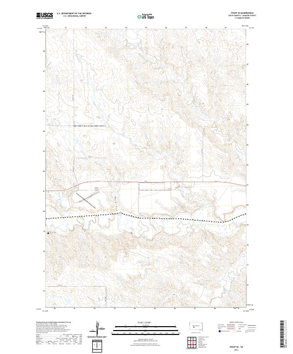 USGS Topographic Map – Philip SE