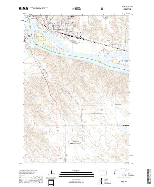 USGS Topographic Map – Pierre