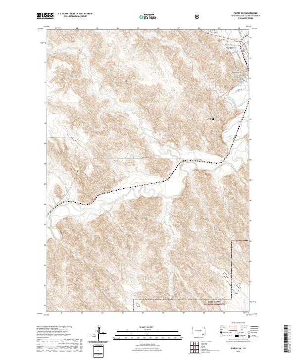 USGS Topographic Map – Pierre SW