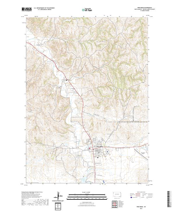 USGS Topographic Map – Pine Ridge