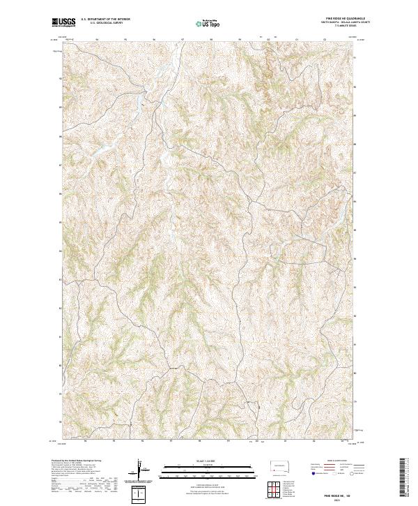 USGS Topographic Map – Pine Ridge NE