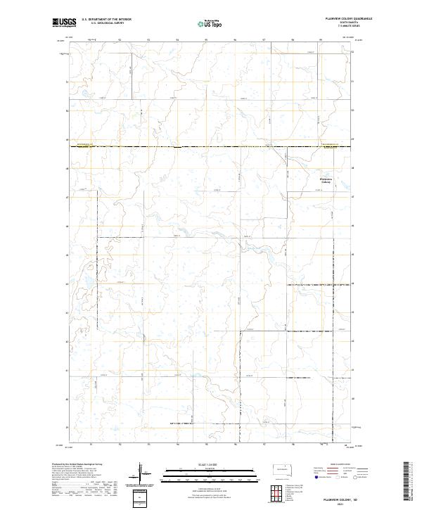 USGS Topographic Map – Plainview Colony