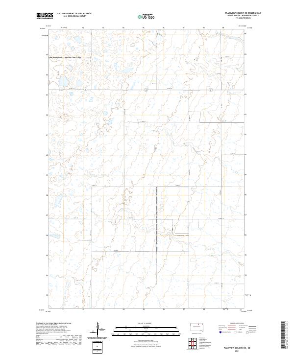 USGS Topographic Map – Plainview Colony NE