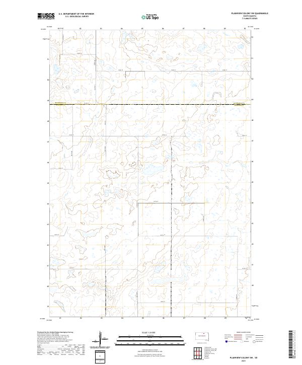 USGS Topographic Map – Plainview Colony SW