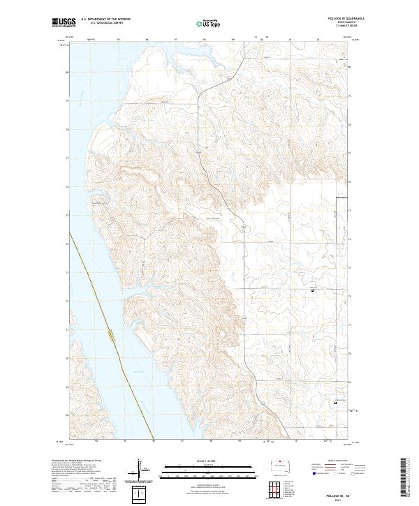 USGS Topographic Map – Pollock SE