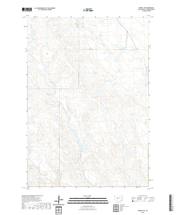 2021 Map of Powell NW, 2021 Print