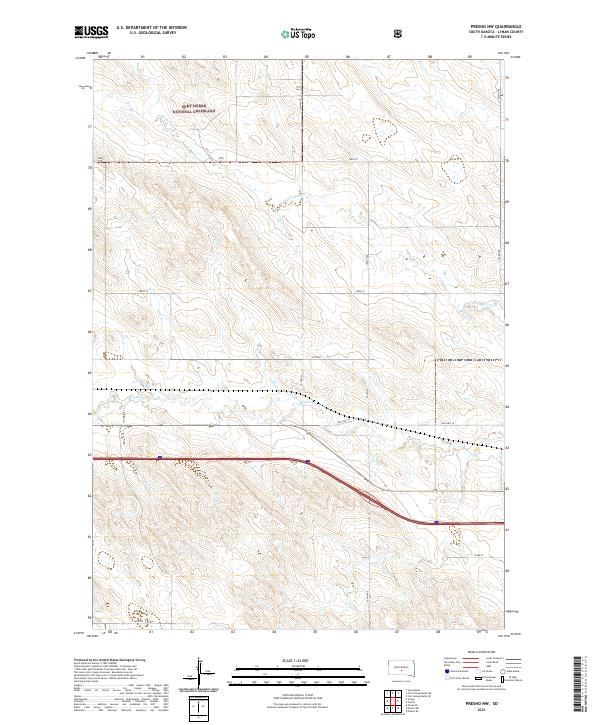 USGS Topographic Map – Presho NW