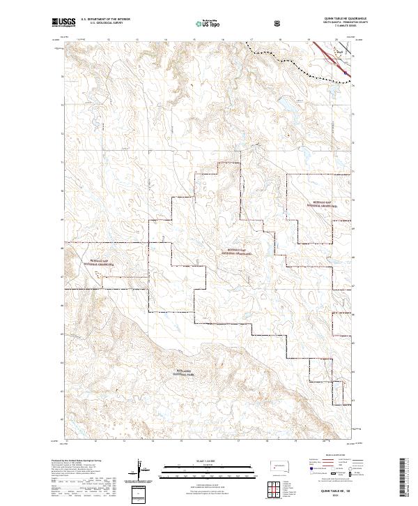 2021 Map of Quinn Table NE, 2021 Print