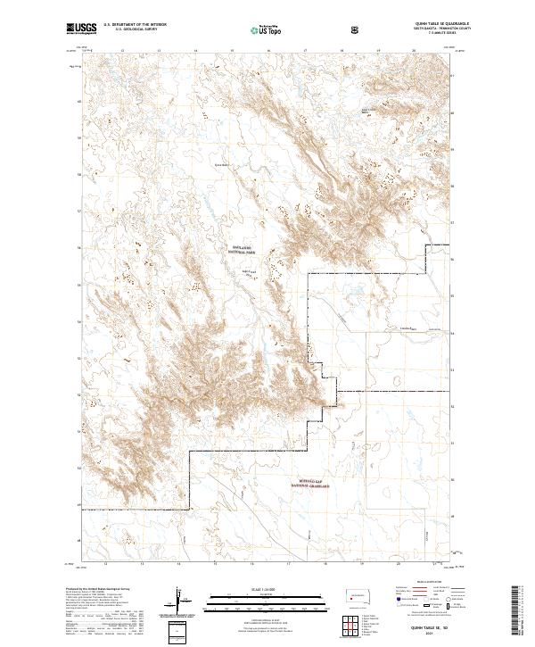 USGS Topographic Map – Quinn Table SE