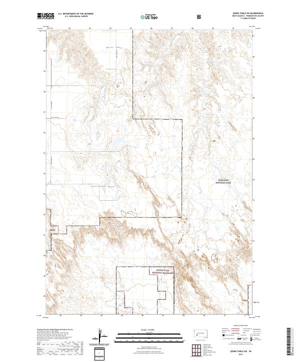USGS Topographic Map – Quinn Table SW