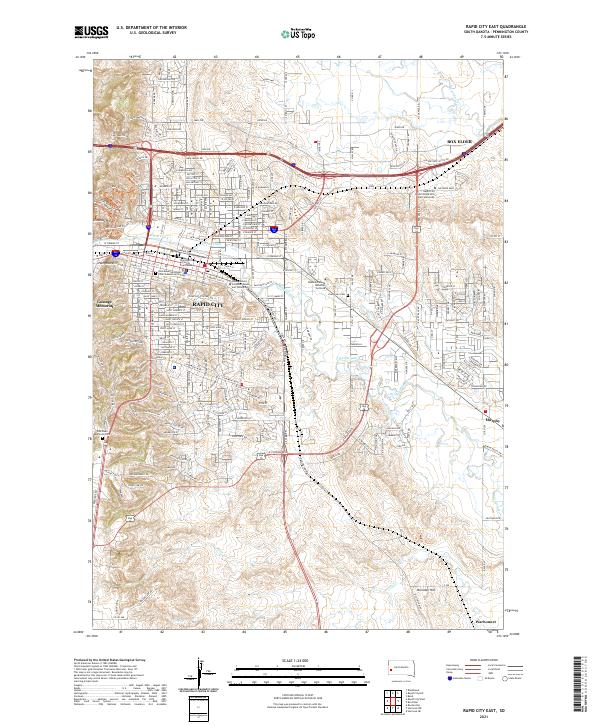 USGS Topographic Map – Rapid City East