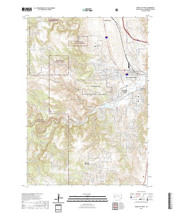 USGS Topographic Map – Rapid City West