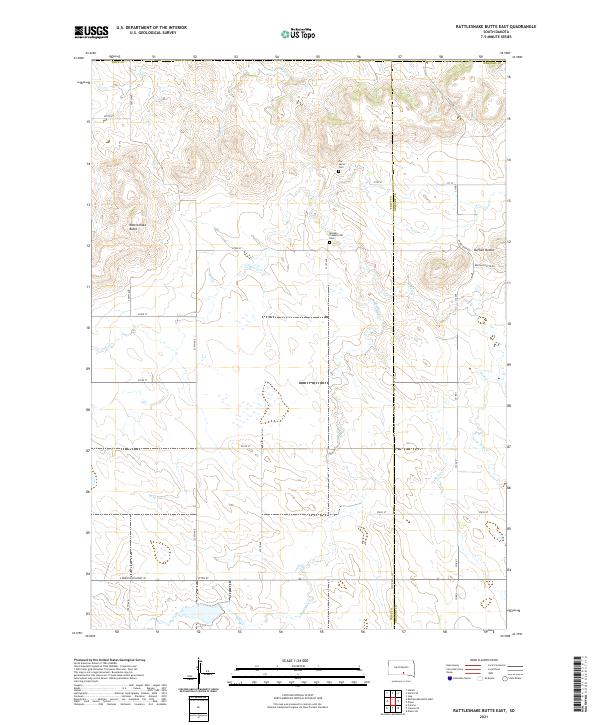 USGS Topographic Map – Rattlesnake Butte East
