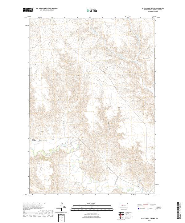 USGS Topographic Map – Rattlesnake Lake NE