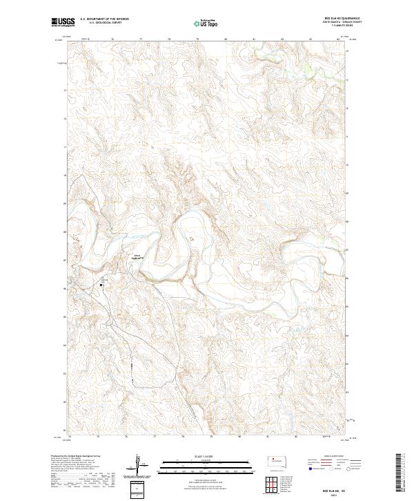 USGS Topographic Map – Red Elm NE
