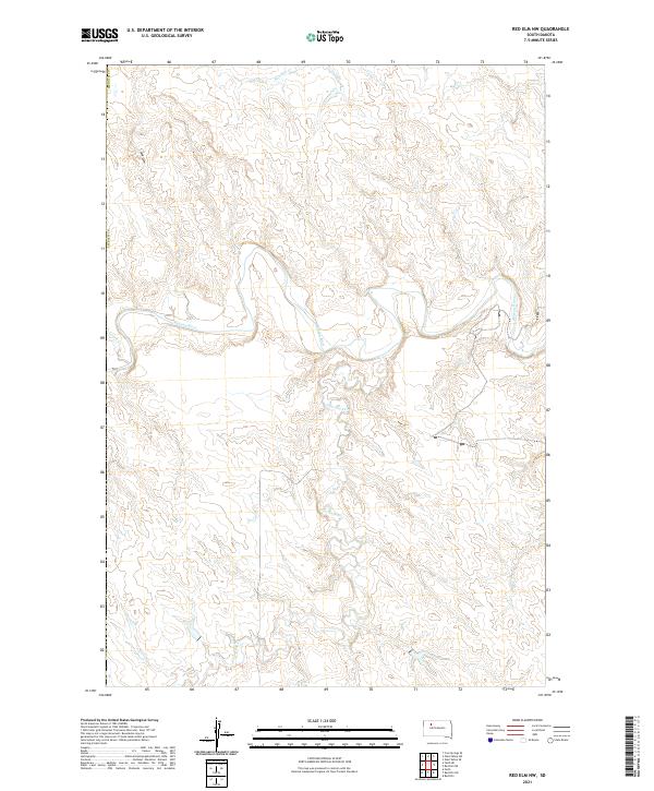 USGS Topographic Map – Red Elm NW