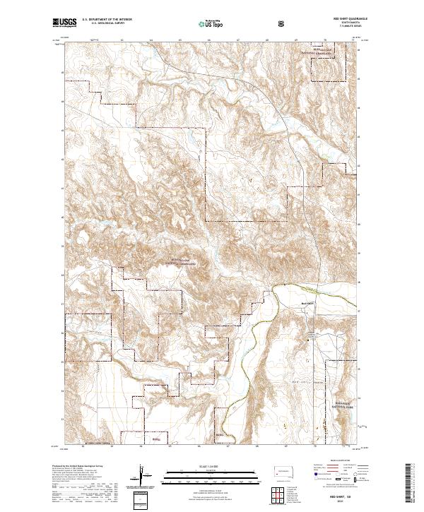 USGS Topographic Map – Red Shirt