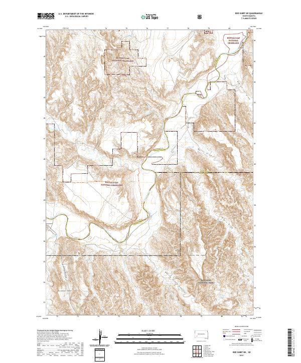 USGS Topographic Map – Red Shirt NE