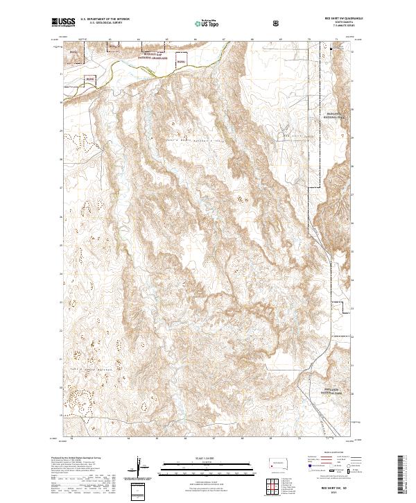 USGS Topographic Map – Red Shirt SW