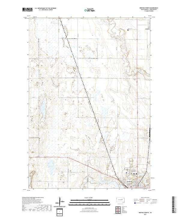 USGS Topographic Map – Redfield North