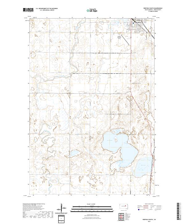 USGS Topographic Map – Redfield South