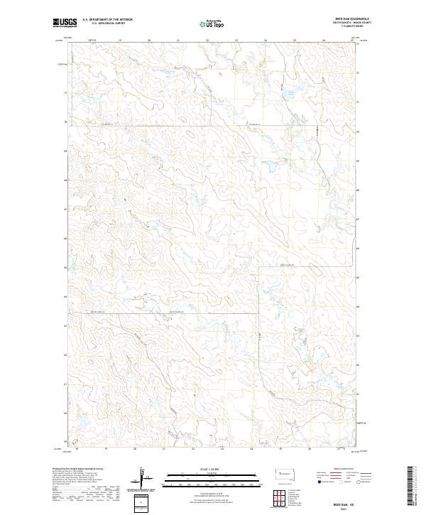 USGS Topographic Map – Reed Dam