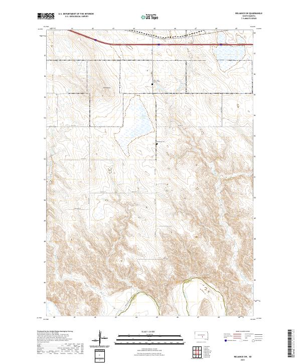 USGS Topographic Map – Reliance SW