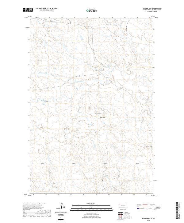 USGS Topographic Map – Roundup Butte