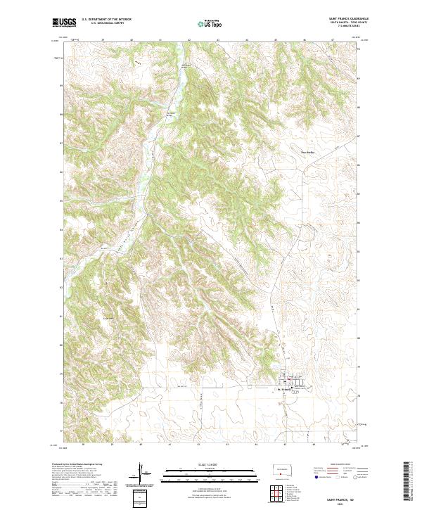 USGS Topographic Map – Saint Francis