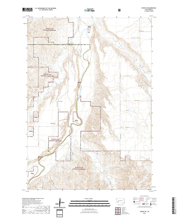 USGS Topographic Map – Scenic SW
