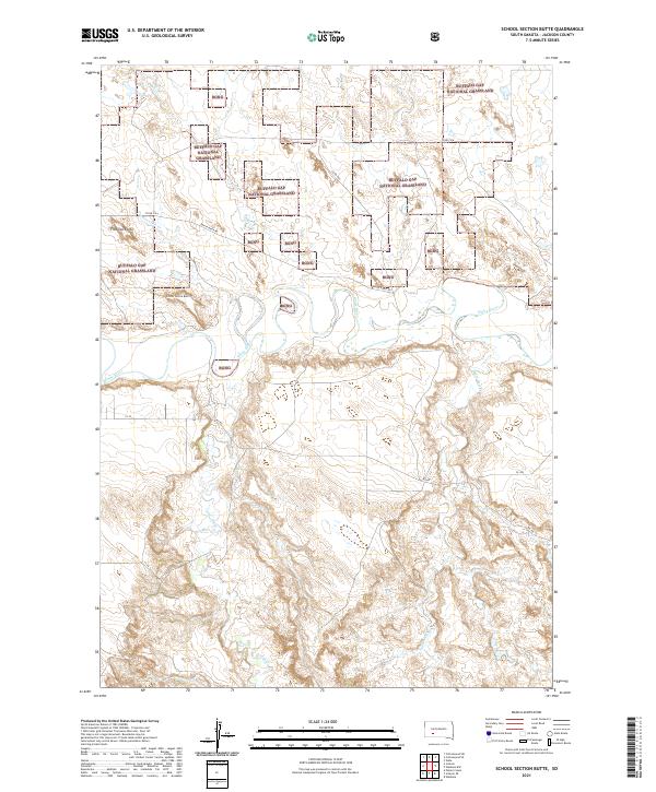 USGS Topographic Map – School Section Butte