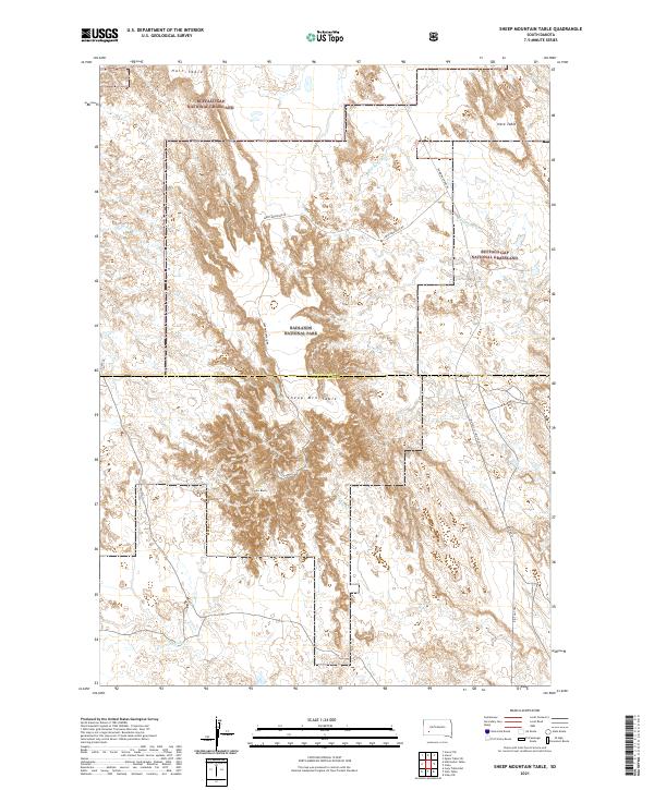 USGS Topographic Map – Sheep Mountain Table